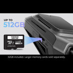 Thinkware ARC 800 supports up to 512GB cards; 32GB card included