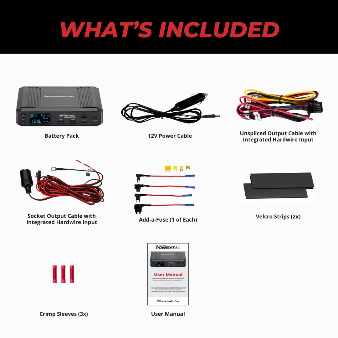 BlackboxMyCar PowerCell 5 LiFePO4 USB-C Dash Cam Battery Pack