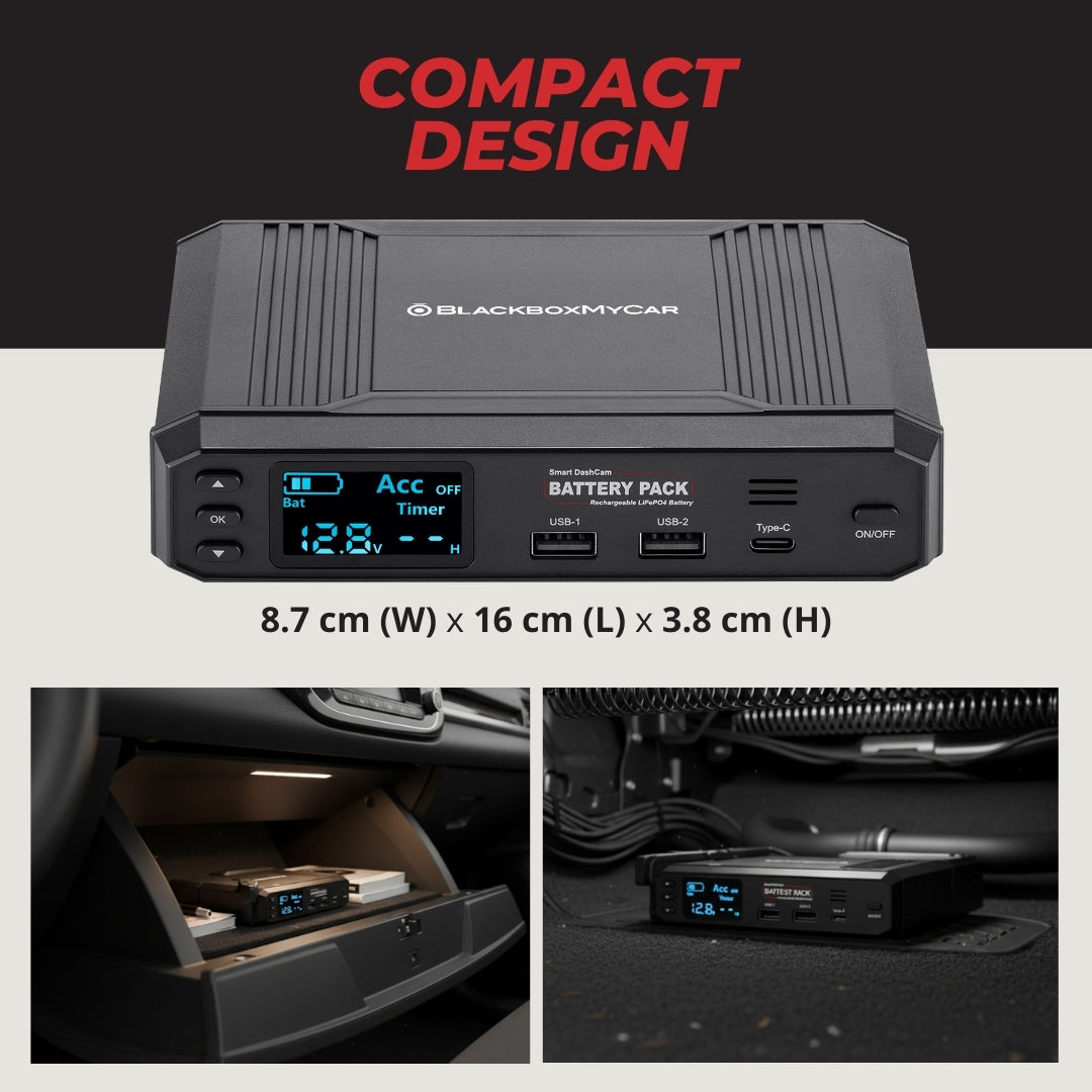 BlackboxMyCar PowerCell 5 LiFePO4 USB-C Dash Cam Battery Pack
