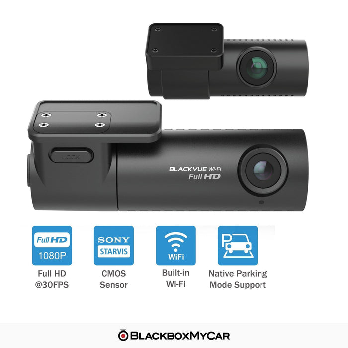 [REFURBISHED] BlackVue DR590X-2CH Full HD Dash Cam - Dash Cams - {{ collection.title }} - 1080p Full HD @ 30 FPS, 12V Plug-and-Play, 2-Channel, 256GB, Adhesive Mount, App Compatible, Bluetooth, Dash Cams, Desktop Viewer, G-Sensor, GPS, Hardwire Install, Loop Recording, Mobile App, Mobile App Viewer, Night Vision, Parking Mode, Rear Camera, sale, Security, South Korea, Super Capacitor, Voice Alerts, Wi-Fi - BlackboxMyCar