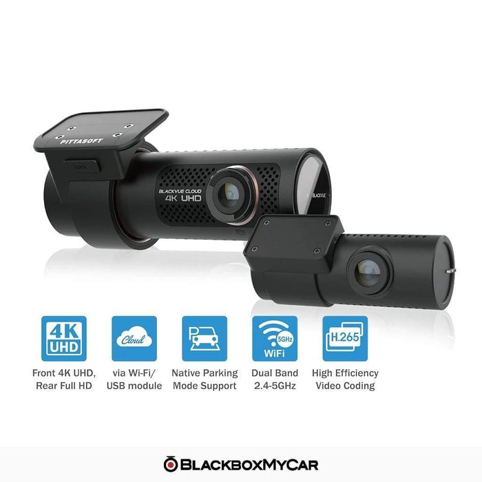 [REFURBISHED] BlackVue DR900X-2CH 4K Dual-Channel Cloud Dash Cam - Dash Cams - {{ collection.title }} - 2-Channel, 4K UHD @ 30 FPS, Adhesive Mount, Cloud, Dash Cams, Desktop Viewer, G-Sensor, GPS, Hardwire Install, Loop Recording, LTE, Mobile App, Mobile App Viewer, Night Vision, Parking Mode, Rear Camera, South Korea, Wi-Fi - BlackboxMyCar