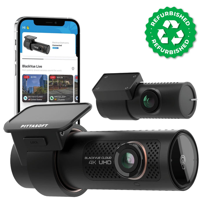[REFURBISHED - CLEARANCE] BlackVue DR970X-2CH 4K UHD Cloud Dash Cam - Dash Cams - {{ collection.title }} - 2-Channel, 4K UHD @ 30 FPS, Adhesive Mount, App Compatible, Bluetooth, Cloud, Dash Cams, Desktop Viewer, G-Sensor, GPS, Hardwire Install, Loop Recording, Mobile App, Mobile App Viewer, Night Vision, Parking Mode, sale, Security, South Korea, Super Capacitor, Wi-Fi - BlackboxMyCar