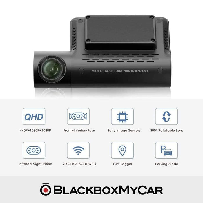 [REFURBISHED] VIOFO A139 3-Channel Dash Cam with GPS - Dash Cams - [REFURBISHED] VIOFO A139 3-Channel Dash Cam with GPS - 2K QHD @ 30 FPS, 3-Channel, Adhesive Mount, App. Compatible, China, CPL Filter, GPS, Hardwire Install, Infrared (IR), Loop Recording, Mobile App, Mobile App Viewer, Night Vision, Parking Mode, Rear Camera, Security, Wi-Fi - BlackboxMyCar