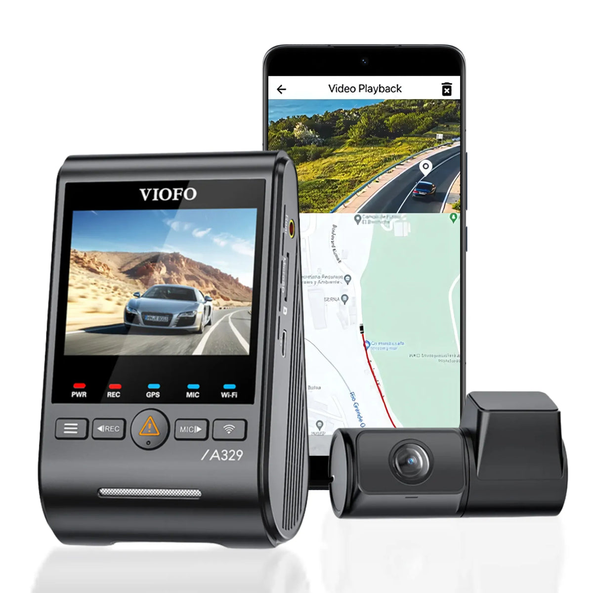 [REFURBISHED] VIOFO A329 4K UHD 2-Channel 60FPS Wi-Fi 6 Dash Cam