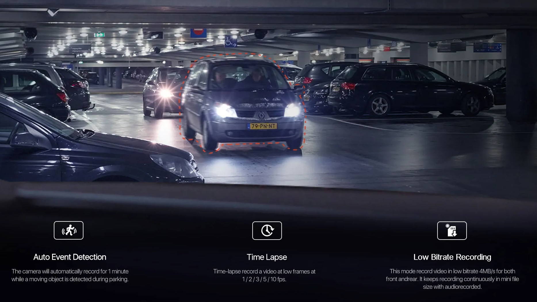GPS and Three Parking Modes for All-Around Security