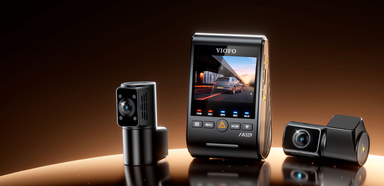 VIOFO A329S front, rear and interior camera modules