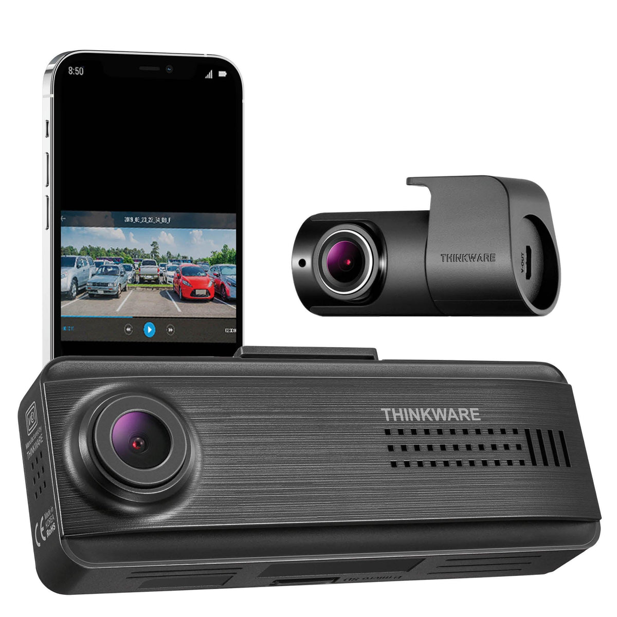 THINKWARE F200 PRO Front and Rear Dash cam Black TW-F200PROD32CH - Best Buy