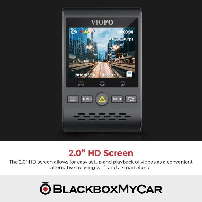 [REFURBISHED - CLEARANCE] VIOFO A129 Duo - Dash Cams - [REFURBISHED - CLEARANCE] VIOFO A129 Duo - 1080p Full HD @ 30 FPS, 2-Channel, Adhesive Mount, China, Display Screen, G-Sensor, GPS, Loop Recording, Mobile App Viewer, Night Vision, Parking Mode, Super Capacitor, Wi-Fi - BlackboxMyCar