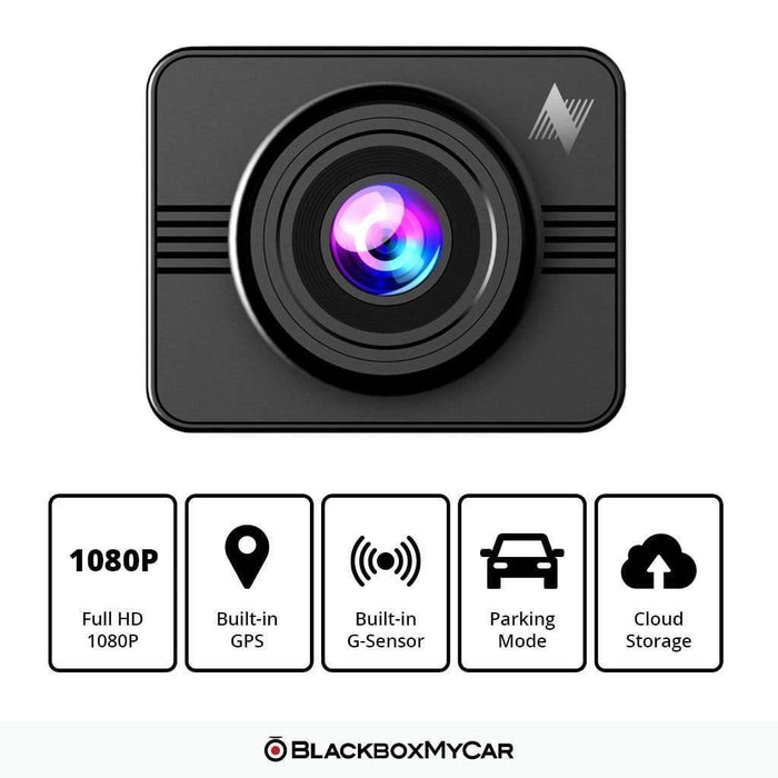 [WAREHOUSE DEAL] Nexar Beam Full HD GPS Dash Cam - Dash Cams - [WAREHOUSE DEAL] Nexar Beam Full HD GPS Dash Cam - 1-Channel, 1080p Full HD @ 30 FPS, 12V Plug-and-Play, Cloud, G-Sensor, GPS, Loop Recording, Mobile App Viewer, Night Vision, Suction Mount, Wi-Fi - BlackboxMyCar